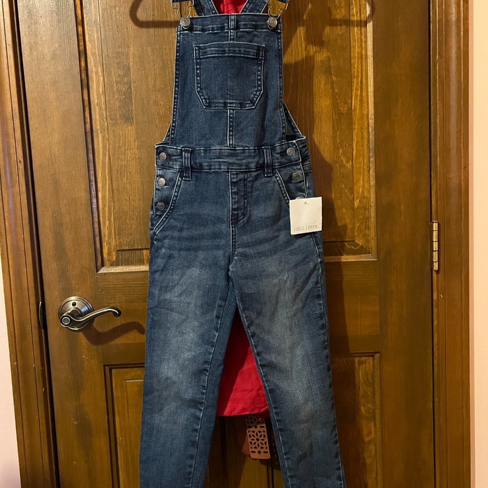Falls Creek boy girl jean overalls 7/8 7 8